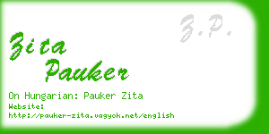 zita pauker business card